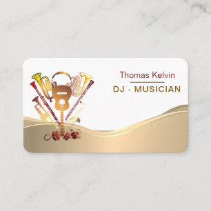 Tarjeta De Visita DJ Instrumentos Musicales Organizador de Eventos A