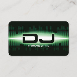 Tarjeta De Visita DJ Modern Green Business Card