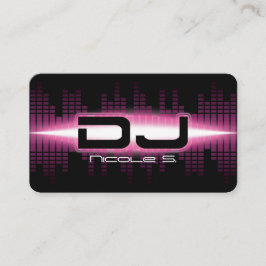 Tarjeta De Visita DJ Modern Pink Business Card