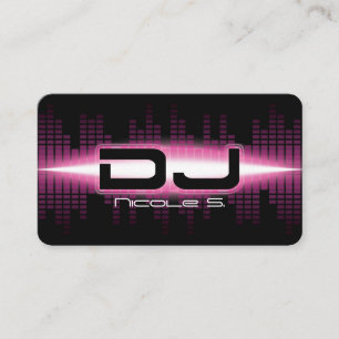 Tarjeta De Visita DJ Modern Pink Business Card