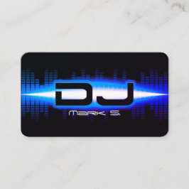 Tarjeta De Visita DJ Modern Royal Blue Business Card
