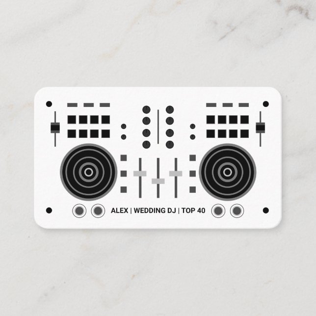 Tarjeta De Visita DJ moderno (Anverso)