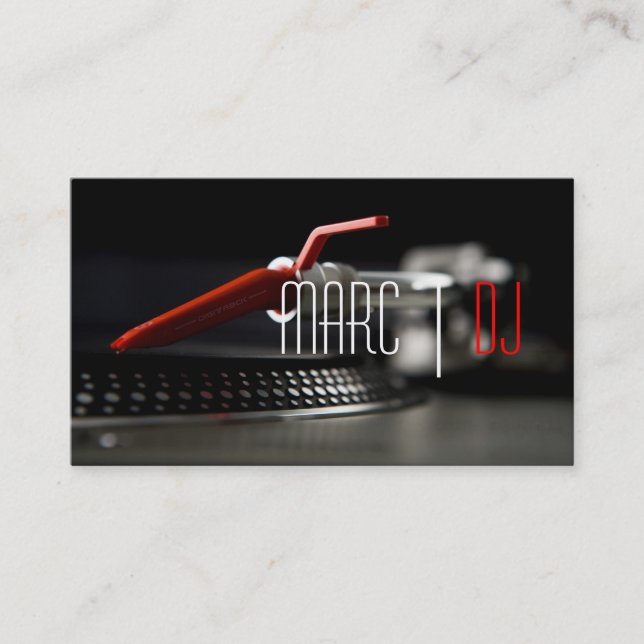 Tarjeta De Visita DJ Music Club Entertainment     (Anverso)