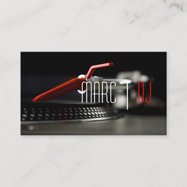 Tarjeta De Visita DJ Music Club Entertainment     (Anverso)