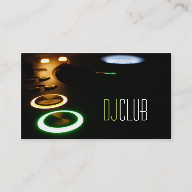 Tarjeta De Visita DJ Music Club Entertainment     (Anverso)