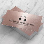 Tarjeta De Visita DJ Music Deejay Modern Rubor Rosa Gold<br><div class="desc">DJ Music Deejay Modern Rubor Rosa Gold Tarjeta de Negocios.</div>