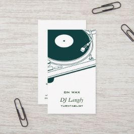 Tarjeta De Visita DJ/música/placa giratoria