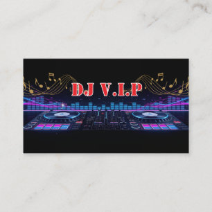 Tarjeta De Visita DJ Música Ritmo Profesional