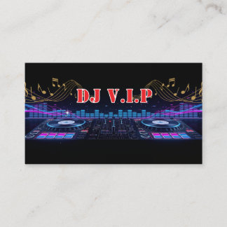 Tarjeta De Visita DJ Música Ritmo Profesional