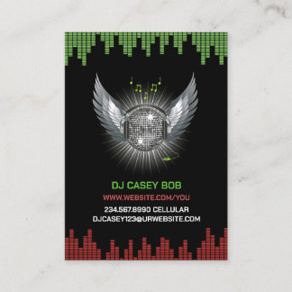 Tarjeta De Visita DJ Night Club Chubby Business Card