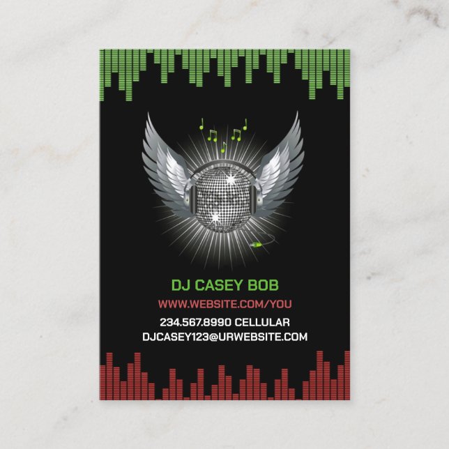 Tarjeta De Visita DJ Night Club Chubby Business Card (Anverso)
