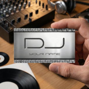 Tarjeta De Visita DJ personalizado - Único aspecto Metalizado pesado