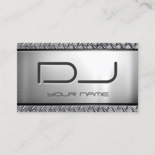Tarjeta De Visita DJ personalizado - Único aspecto Metalizado pesado