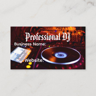 Tarjeta De Visita DJ profesional