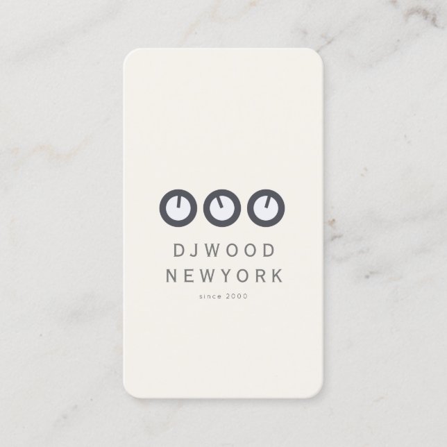 Tarjeta De Visita DJ Rubor Pink EQ (Anverso)