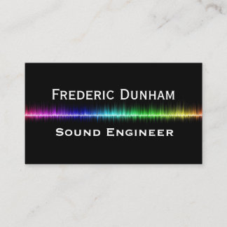 Tarjeta De Visita DJ Sound Engineer Music Rainbow Business Cards