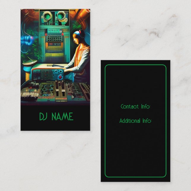 Tarjeta De Visita DJ Tech (Anverso / Reverso)