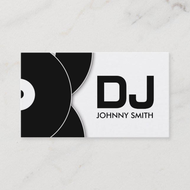 Tarjeta De Visita DJ Vinyl Record Music Business Card (Anverso)