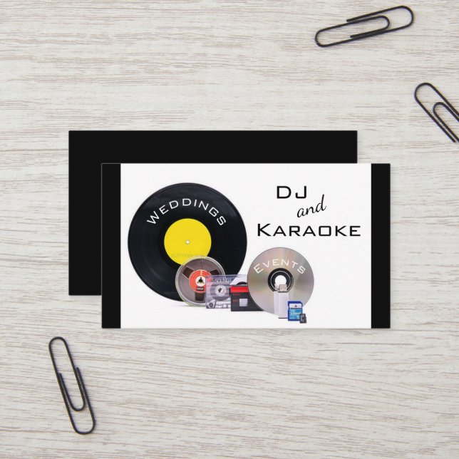 Tarjeta De Visita "DJ y Karaoke"  (Anverso/Reverso In Situ)