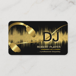 Tarjeta De Visita DJs Deejay Música Profesional Banda para la Cabeza