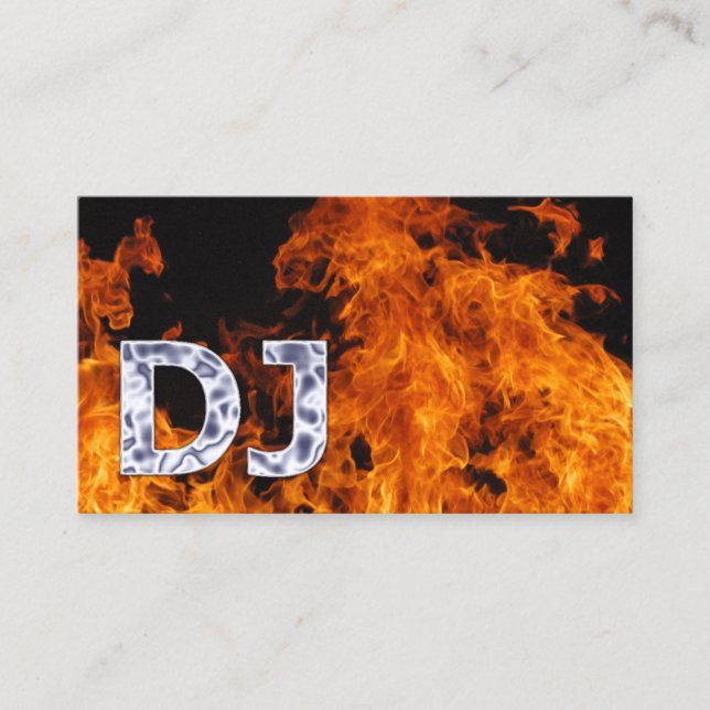 Tarjeta De Visita DJ's Music Dee Jay Flaming Fire (Anverso)