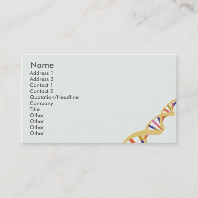 Tarjeta De Visita DNA - Negocio (Anverso)