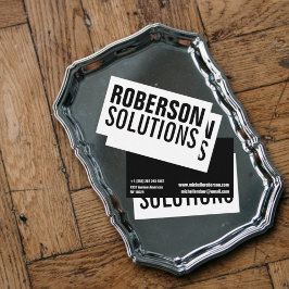 Tarjeta De Visita Doble cara en blanco y negro