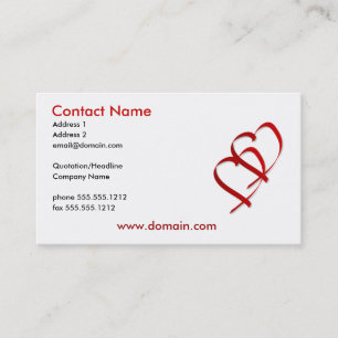 Tarjeta de visita doble del corazón