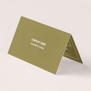 Tarjeta De Visita Doble fidelidad de icono profesional dorado y blan