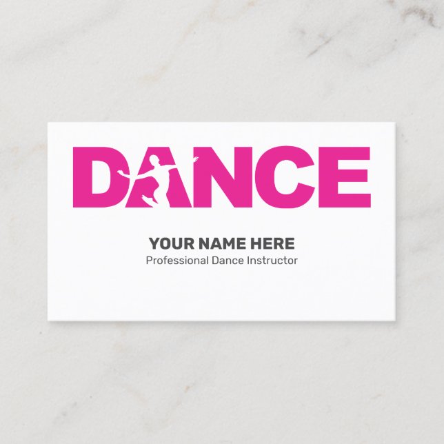 Tarjeta De Visita Docente docente de DANCE Studio (Anverso)