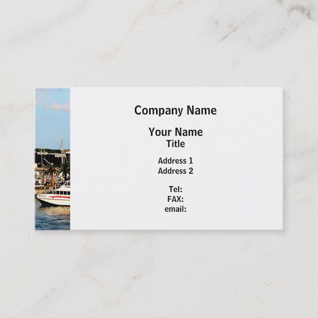 Tarjeta De Visita Dock en el King's Wharf Bermuda (Anverso)