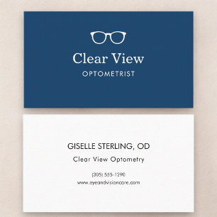 Tarjeta De Visita Doctor de optometría de gafas modernas