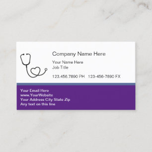 Tarjeta De Visita Doctor Médico Estetoscopio Médico Hospital