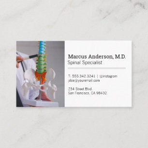 Tarjeta De Visita Doctor Médula espinal Esqueleto humano