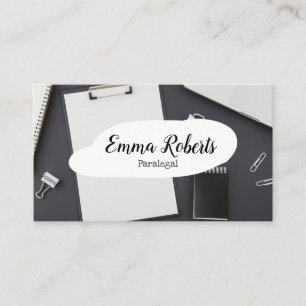Tarjeta De Visita Documentos Abogado Rosado Paralegal