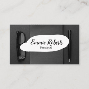 Tarjeta De Visita Documentos Abogado Rosado Paralegal