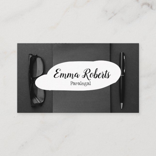 Tarjeta De Visita Documentos Abogado Rosado Paralegal (Anverso)