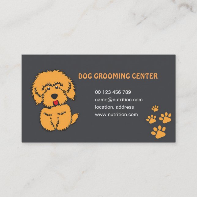 Tarjeta De Visita dog and cat grooming business card  (Anverso)