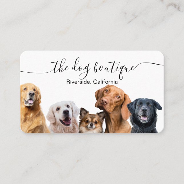 Tarjeta De Visita Dog Boutique Business Card (Anverso)