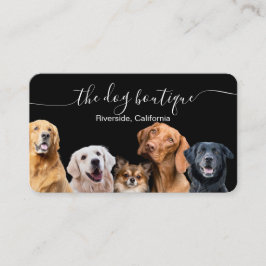 Tarjeta De Visita Dog Boutique Business Card Black and White