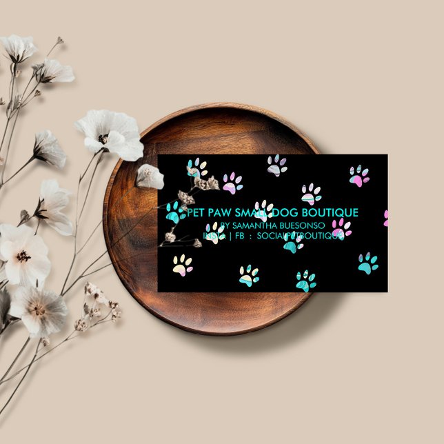 Tarjeta De Visita Dog Boutique Mascota Grooming Diseño negro (Subido por el creador)