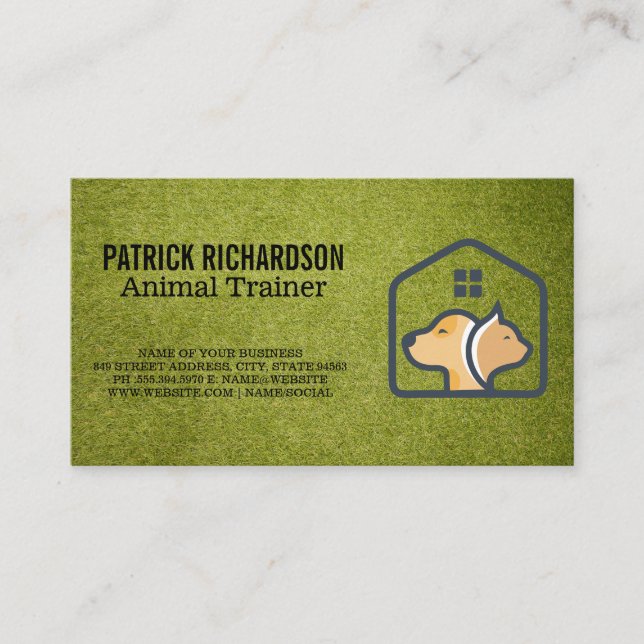 Tarjeta De Visita Dog Cat House Logo | Animal Services (Anverso)