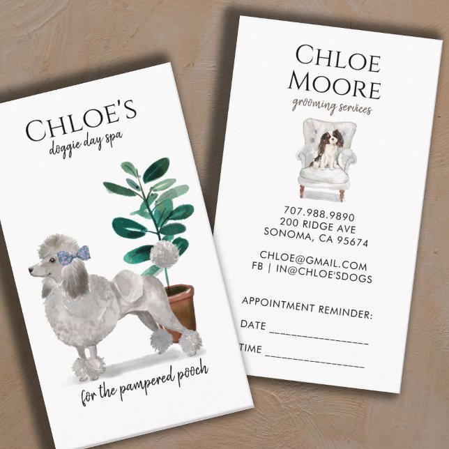 Tarjeta De Visita Dog Day Spa Groom Business & Nombration Reminder (Subido por el creador)
