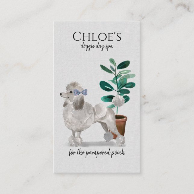 Tarjeta De Visita Dog Day Spa Groom Business & Nombration Reminder (Anverso)