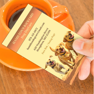 Tarjeta De Visita Dog Daycare Walking Mascota Sitting Business Card