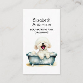 Tarjeta De Visita Dog Groomer Bichon Frise