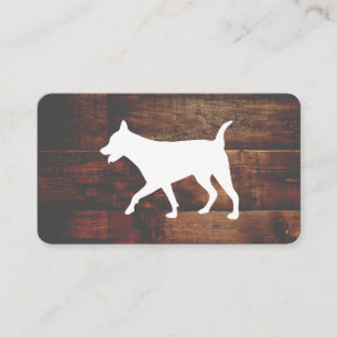 Tarjeta De Visita Dog Groomer Formador Animal Madera