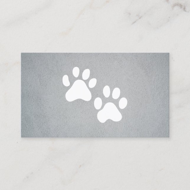 Tarjeta De Visita Dog Groomer | Formador | Paws (Anverso)
