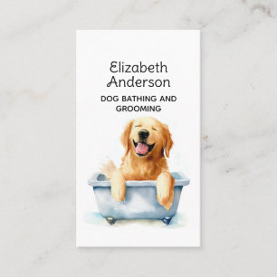 Tarjeta De Visita Dog Groomer Golden Retriever