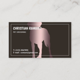 Tarjeta De Visita Dog Groomer Pet Care Bilingüe Business Card